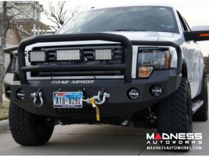 Ford F-150 Stealth Front Winch Bumper Lonestar Guard - Smittybilt XRC - Raw Steel WARN M12000